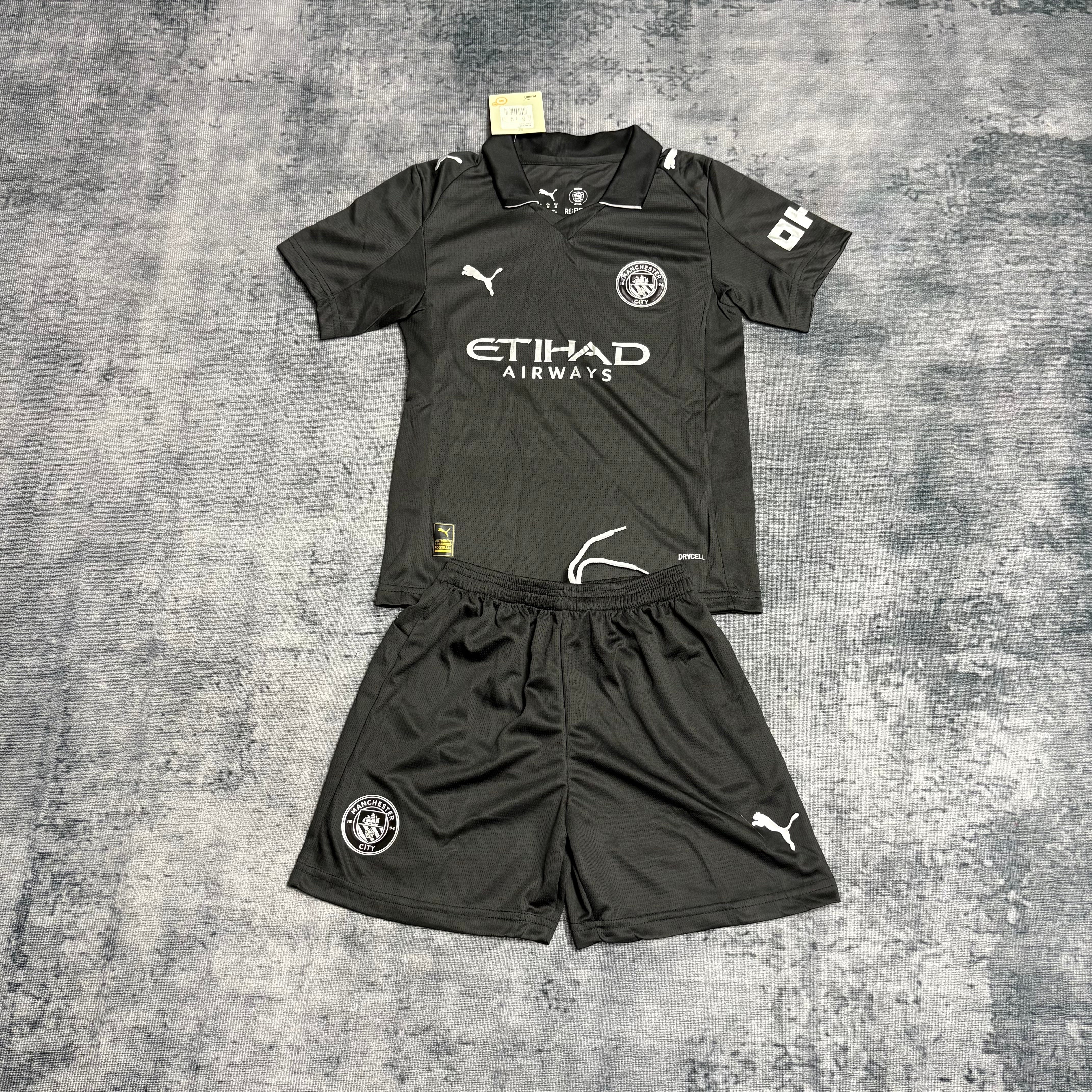 Kit Infantil Manchester City Black 2025/26